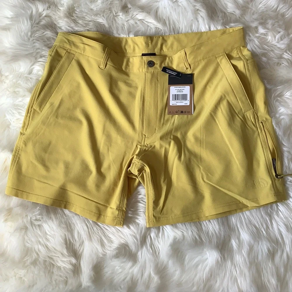 The North Face Rolling Sun Shorts Mens 40‎ Yellow Silt FlashDry NF0A3T2Q Q0A-40